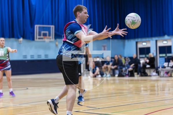 Picture by Peter Frankland. 13-02-26 Netball at Beau Sejour. Guernsey v Royal Navy.