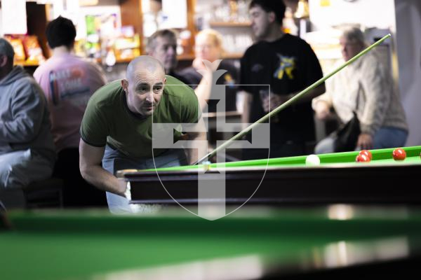 Picture by Peter Frankland. 21-02-26 Snooker shootout event at Gremlin Club. Danny Marquand