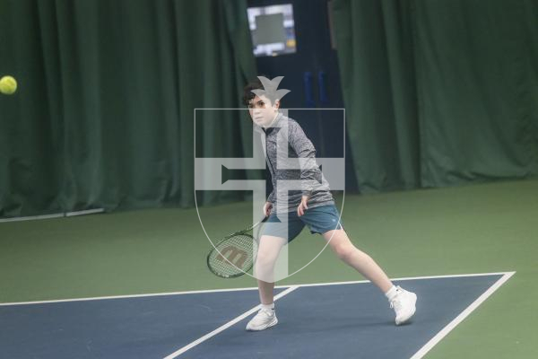 Picture by Sophie Rabey.  22-02-26.  BNP Paribas Mini Tennis Team Challenge at Guernsey Tennis Club.
James Creasey.