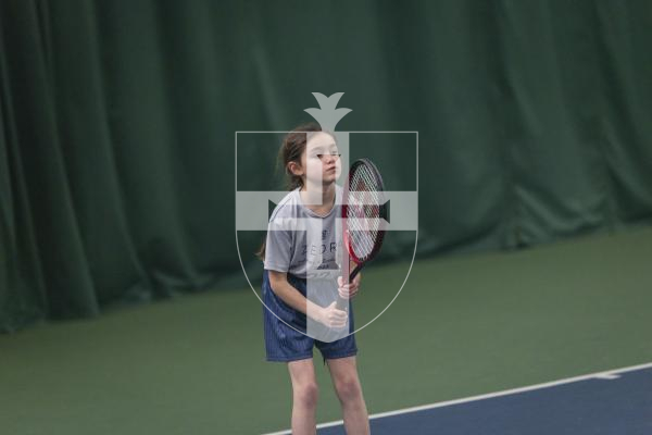 Picture by Sophie Rabey.  22-02-26.  BNP Paribas Mini Tennis Team Challenge at Guernsey Tennis Club.
Eleonore Moerman.