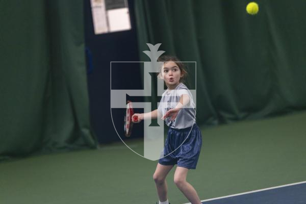Picture by Sophie Rabey.  22-02-26.  BNP Paribas Mini Tennis Team Challenge at Guernsey Tennis Club.
Eleonore Moerman.