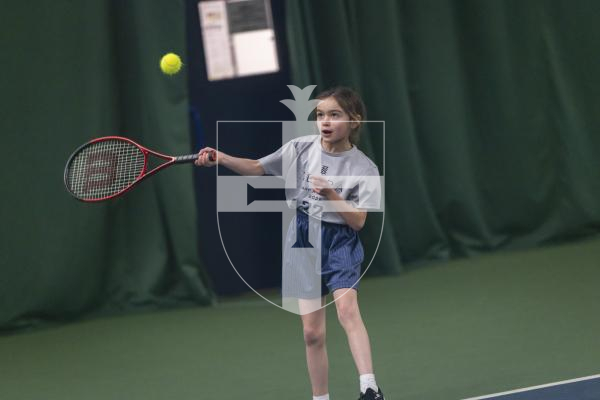 Picture by Sophie Rabey.  22-02-26.  BNP Paribas Mini Tennis Team Challenge at Guernsey Tennis Club.
Eleonore Moerman.