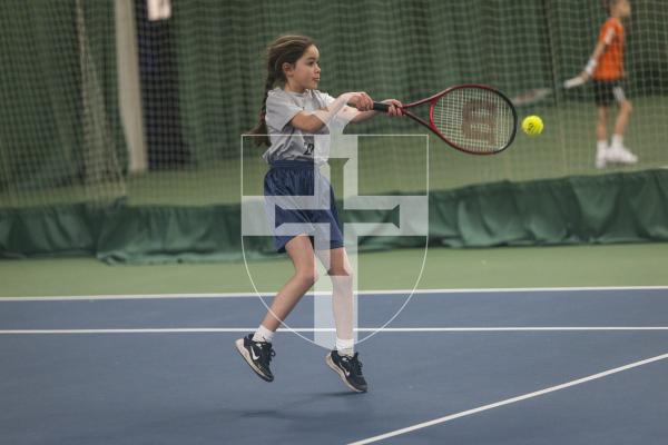 Picture by Sophie Rabey.  22-02-26.  BNP Paribas Mini Tennis Team Challenge at Guernsey Tennis Club.
Eleonore Moerman.