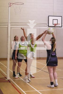 Picture by Sophie Rabey.  03-03-26.  Netball action at Les Varendes.  SNC Pula Blaze vs Lightning Storm.
