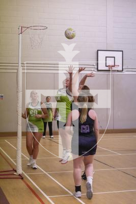 Picture by Sophie Rabey.  03-03-26.  Netball action at Les Varendes.  SNC Pula Blaze vs Lightning Storm.