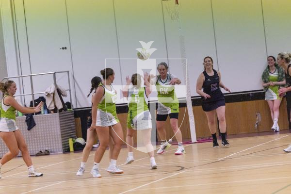 Picture by Sophie Rabey.  03-03-26.  Netball action at Les Varendes.  SNC Pula Blaze vs Lightning Storm.