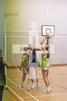 Picture by Sophie Rabey.  03-03-26.  Netball action at Les Varendes.  SNC Pula Blaze vs Lightning Storm.