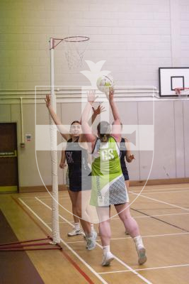 Picture by Sophie Rabey.  03-03-26.  Netball action at Les Varendes.  SNC Pula Blaze vs Lightning Storm.