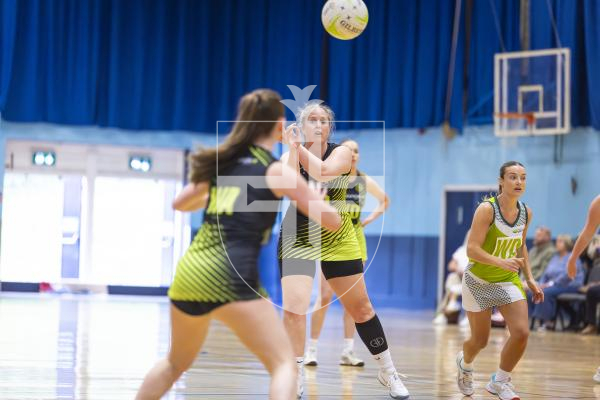 Picture By Peter Frankland. 02-05-26 Netball at Beau Sejour - Rezzers Green v Lightning Strike.