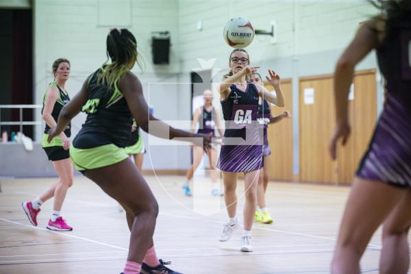 Picture by Peter Frankland. 18-09-24 Netball at Les Varendes. Rezzers Black v SNC Pula. HHYY