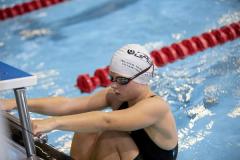 Picture by Sophie Rabey.  05-10-24.  GASA 100m Championships 2024 at St Sampsons High School.
Female 9 & Over 100SC Meter Backstroke.
Emily Hyland.