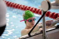 Picture by Sophie Rabey.  05-10-24.  GASA 100m Championships 2024 at St Sampsons High School.
Female 9 & Over 100SC Meter Backstroke.
Lexi Rault.