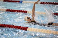 Picture by Sophie Rabey.  05-10-24.  GASA 100m Championships 2024 at St Sampsons High School.
Female 9 & Over 100SC Meter Backstroke.
Jemima Green.