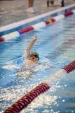Picture by Sophie Rabey.  05-10-24.  GASA 100m Championships 2024 at St Sampsons High School.
Open/Male 9 & Over 100 SC Meter Backstroke.
Aaron Beak.