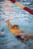 Picture by Sophie Rabey.  05-10-24.  GASA 100m Championships 2024 at St Sampsons High School.
Open/Male 9 & Over 100 SC Meter Backstroke.
Aaron Beak.