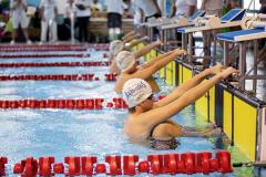 Picture by Sophie Rabey.  05-10-24.  GASA 100m Championships 2024 at St Sampsons High School.
Open/Male 9 & Over 100 SC Meter Backstroke.
Heat 5.