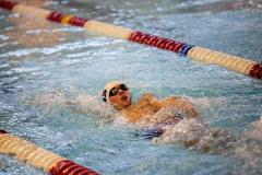 Picture by Sophie Rabey.  05-10-24.  GASA 100m Championships 2024 at St Sampsons High School.
Open/Male 9 & Over 100 SC Meter Backstroke.
Enzo Crowson.