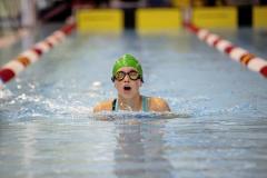 Picture by Sophie Rabey.  05-10-24.  GASA 100m Championships 2024 at St Sampsons High School.
Female 9 & Over 100 SC Meter IM.
Gabriella Oudhof.