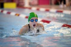 Picture by Sophie Rabey.  05-10-24.  GASA 100m Championships 2024 at St Sampsons High School.
Female 9 & Over 100 SC Meter IM.
Ruby King.