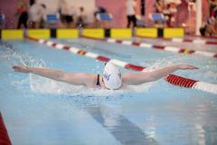Picture by Sophie Rabey.  05-10-24.  GASA 100m Championships 2024 at St Sampsons High School.
Female 9 & Over 100 SC Meter IM.
Niamh Polson.