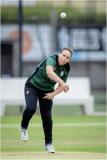 Claire Davies bowling the opening over of the 2025 Inter-Insular