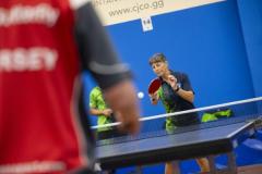 Picture by Peter Frankland. 13-09-24 Table Tennis - Veterans Home Nations 2024 Championships. Kay Chivers in the O60s v Jersey.