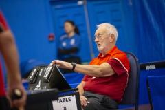 Picture by Peter Frankland. 13-09-24 Table Tennis - Veterans Home Nations 2024 Championships. Dennis Brommage is the England O85s world champion.