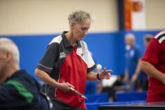 Picture by Peter Frankland. 13-09-24 Table Tennis - Veterans Home Nations 2024 Championships. Jersey players.