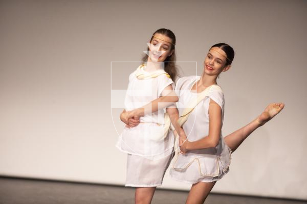 Picture by Sophie Rabey.  02-06-24.
2024 Guernsey Dance Awards - Sunday 02 June 2024.
SESSION 2 - 15 - JDG - Junior Duet/Trio Greek.
Artemis and Apollo Return From Battle - Aoife Gallagher, Lily Hurrell - Avril Earl Dance and Theatre Arts Centre Ltd (Guernsey)