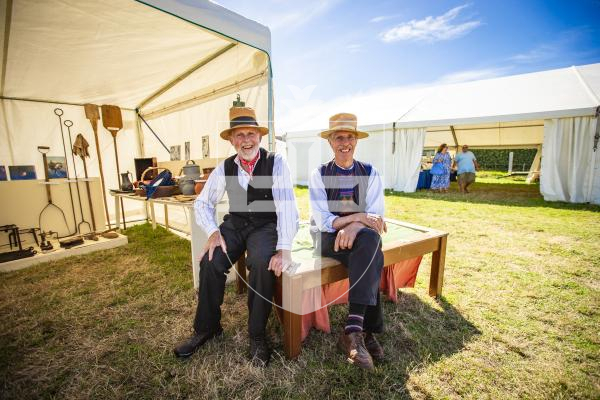 Picture by Sophie Rabey.  16-08-23.   West Show 2023.  
Peter Brehaut and Lloyd Robilliard have a display of the West Show, showing pictures, news clippings and information from over the last 100 years.