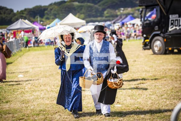 Picture by Sophie Rabey.  17-08-23.   West Show 2023.  Day 2 of activities and fun in the sun.
L'Assembllaie d'Guernesiais (Guernsey Dancers) performing for the crowds.
Doreen Laine and Frank Everett.