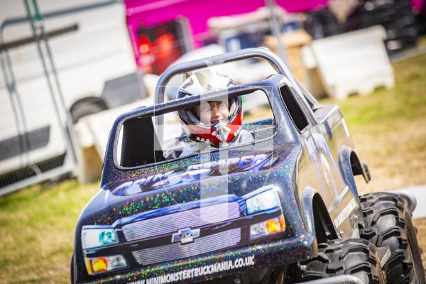 Picture by Sophie Rabey.  17-08-23.   West Show 2023.  Day 2 of activities and fun in the sun.
Freya Chester (aged 6) enjoying the Mini Monster Truck Mania ride.
