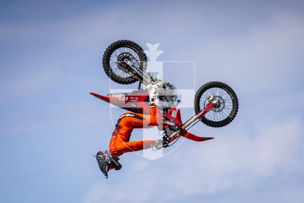 Picture by Sophie Rabey.  17-08-23.   West Show 2023.  Day 2 of activities and fun in the sun.
Bolddog Lings - Freestyle Motocross Stunt Display Team.